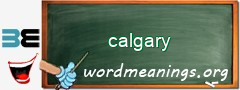 WordMeaning blackboard for calgary